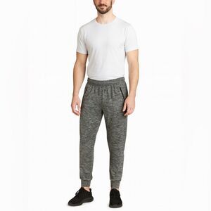 Men’s FLX Gray Athletic Joggers with Zipper Pocket